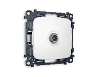 Комплект механизма TV розетки проходной 5-1000 MHz 4dB, белый матовый, MO133030 Ambrella Volt