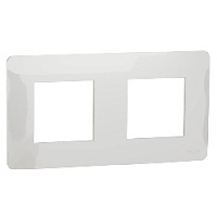 Дизайнерская рамка 2 местная, белый, NU200418 Schneider Electric, серия Unica Studio