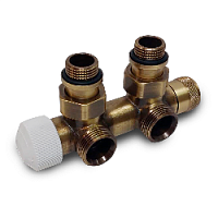 Дизайнерский клапан угловой для радиаторов для 2-х трубной системы отопления, справа, Tondera 1/2" бронза 0684-1500Z0E0 S.R.Rubinetterie