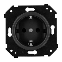 Ретро розетка 220V электрическая, черный, B3-101-23M BIRONI