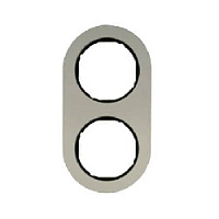 Дизайнерская рамка из металла 2 местная, алюминий, 10122084 Berker