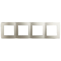 Дизайнерская рамка 4 местная, перламутр, Б0019381 Эра, серия 12