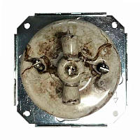 Ретро выключатель Colony одноклавишный, проходной, мрамор, RV-SW-16 Retrika