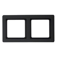 Дизайнерская рамка 2 местная, антрацитовый, бархатный лак, 10126086 Berker, серия Q.1