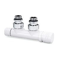 Дизайнерский клапан угловой для радиаторов для 2-х трубной системы отопления, справа, ручная регулировка, Tondera 1/2" белый 0681-1500VCEA S.R.Rubinetterie