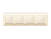 Дизайнерская рамка из термопластика 4 местная, бежевый глянец, AF110304 Ambrella Volt