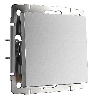 Дизайнерский выключатель, серебряный матовый, W1112065 Werkel, одноклавишный проходной