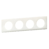 Дизайнерская рамка 4 местная, белый глянец, 066634 Legrand, серия Celiane