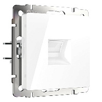 Дизайнерская розетка RJ-45, белый глянцевый, W1181001 Werkel