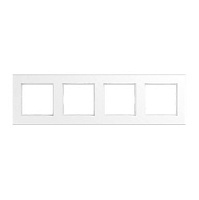 Дизайнерская рамка 4 местная, белый матовый, A5584BFWWM Jung, серия A 550