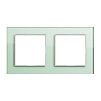 Дизайнерская рамка 2 местная, матовое стекло, AC582GLWMT Jung, серия A Creation