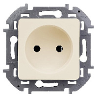 Дизайнерская розетка без заземления, слоновая кость, 673711 Legrand, серия Inspiria