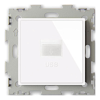 Дизайнерская розетка USB 2.1А, белый, GL-W201U-WCG CGSS, серия Эстетика