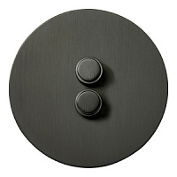 Дизайнерский выключатель-диммер двойной круглый, EU020110 Salvador, диммер