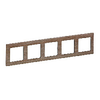 Дизайнерская рамка 5 местная, светлое дерево, 754185 Legrand, серия Valena Life