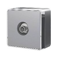 Дизайнерская розетка ТВ, серебро, W5083006 Werkel, оконечная, серия Gallant