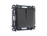 Комплект механизма 2-кл выключателя, графит мягкое касание, MA903010 Ambrella Volt, двухклавишный