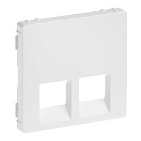 Накладка для двойной розетки  RJ-11 или R-J45, белый, 755420 Legrand, серия Valena Life