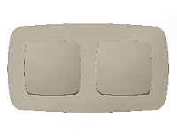 Дизайнерская рамка из термопластика 2 местная, серо-бежевый матовый, OF140362 Ambrella Volt