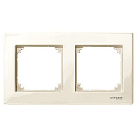 Дизайнерская рамка 2 местная, бежевый, MTN515244 Schneider Electric, серия Merten System M-Plan