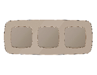 Дизайнерская рамка из натурального стекла 3 местная, серо-бежевый, OF350603 Ambrella Volt