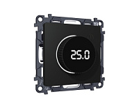 Комплект механизма терморегулятора теплого пола с цифровым дисплеем с подсветкой, черный матовый, MA805810  Ambrella Volt, терморегулятор