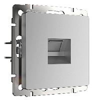 Дизайнерская розетка RJ-45, серебряный глянцевый, W1181006 Werkel