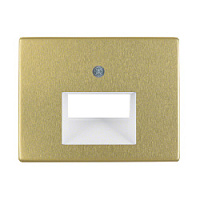 Центральная панель двойной розетки UAE, золотой, матовый, 14100002 Berker, серия Arsys