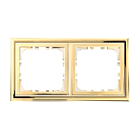 Дизайнерская рамка 2 местная, золото, 894216-1 LK Studio, серия LK80 Classic