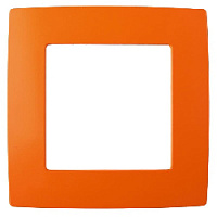 Дизайнерская рамка 1 местная, оранжевый, Б0019387 Эра, серия 12
