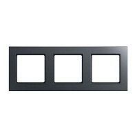 Дизайнерская рамка 3 местная, антрацит матовый, AC583BFANM Jung, серия A Creation