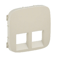Накладка для двойной розетки  RJ-11 или R-J45, слоновая кость, 755426 Legrand, серия Valena Allure