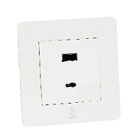 Дизайнерская розетка USB A + USB C Vega Белый лед, BVWUSBTC Bonze