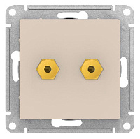 Дизайнерская аудио розетка (для колонок), бежевый, ATN000287 Schneider Electric, серия Atlas Design