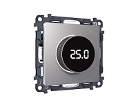 Комплект механизма терморегулятора теплого пола с цифровым дисплеем с подсветкой, сталь, MA505810  Ambrella Volt, терморегулятор