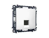 Комплект механизма компьютерной розетки RJ-45(8P8C) CAT6 с шторкой, белый матовый, MA132010 Ambrella Volt