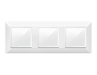 Дизайнерская рамка из термопластика 3 местная, белый глянец, AF110103 Ambrella Volt