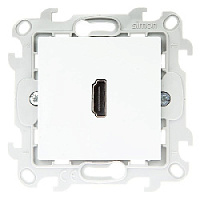 Дизайнерская розетка HDMI, белый, 2411094-030 Simon, серия 24 Harmonie