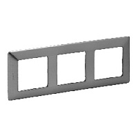 Дизайнерская рамка 3 местная, сталь, 754153 Legrand, серия Valena Life