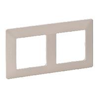 Дизайнерская рамка 2 местная, слоновая кость, 754042 Legrand, серия Valena Life