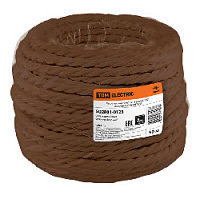 Ретро кабель витой ГОСТ (50 м.) 3*1.5, коричневый, SQ2801-0123 TDM ELECTRIC, серия Эко