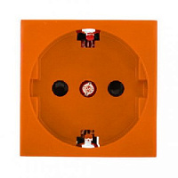 Дизайнерская розетка с заземлением, оранжевый, 851112 LK Studio