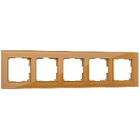 Дизайнерская рамка 5 местная, бронзовый, стекло, W0051112 Werkel