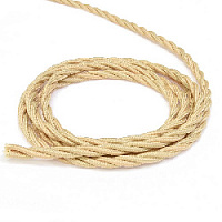 Витой провод электрический 3*1.5 песочное золото 63145 Lindas