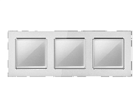 Дизайнерская рамка из оргстекла 3 местная, серебро, AF330403 Ambrella Volt