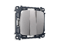 Комплект механизма 3-кл выключателя, сталь матовый, MO505010 Ambrella Volt, трехклавишный