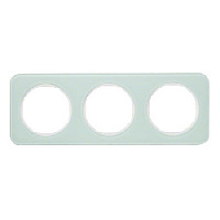 Дизайнерская рамка 3 местная, полярная белизна, стекло, 10132109 Berker, серия R.1