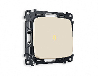 Комплект механизма 1-кл выключателя с подсветкой 3200K мягкий теплый свет, бежевый матовый, MO322010 Ambrella Volt, одноклавишный