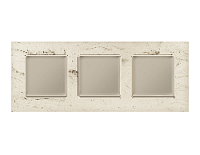 Дизайнерская рамка из акрила 3 местная, серо-бежевый мрамор, AF930603 Ambrella Volt