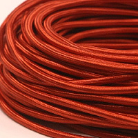 Ретро кабель круглый электрический, 3*2.5, красный шелк, Edisel
